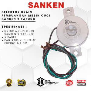 Selektor Drain Pembuangan Mesin Cuci Sanken 2 Tabung - Timer Switch Pembuangan Sanken