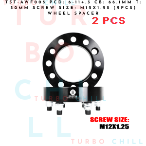 TST-AWF005 PCD: 6-114.3 CB: 66.1MM T: 30MM SCREW SIZE: M12X1.25 (2PCS) WHEEL SPACER