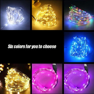 Nicedays🍒1M/3M/5M/10M LED Natal Lampu Peri Lampu String Lampu LED Dekorasi Rumah/Surat Usb Lampu Xmas Lampu Pesta Dekorasi Rumah Tahun Baru
