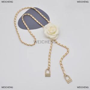 [COD] WEICHENG Fashion Flower Chain Belt Female Waist Adjustable Punk Metal Belts For Women High Quality Luxury Dress Pant Chains