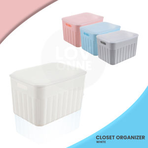 Minimalist Wardrobe Storage Box with Lid Cabinet Closet Organizer for Clothes Container Bin Basket Shelf Space Saver