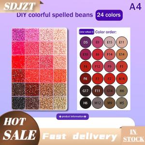 SDJZT 24 Màu Sắc Thiết Lập Mỗi Lưới Có Chứa 400Pcs Mini Hạt Cầu Chì Hạt Câu Đố Hạt Cho Trẻ Em Tự Làm Chất Lượng Cao Câu Đố Handmade Quà Tặng Đồ Chơi