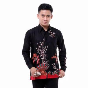 Setelan Batik Keluarga Motif Floral Kipas Elegan - Tunik/Baju Blouse & Gamis Anak Dewasa
