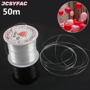 JCSYFAC Dây nylon trong suốt 50m Dây câu cá Dây treo bóng bay Dây trang sức Dây vòng hoa Giáng Sinh Trang trí tiệc sinh nhật