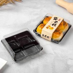 10Pcs Disposable Mochi Boxes Moon Cake Mini Cupcake Pastry Dome Container Box Baking Packaing Boxes
