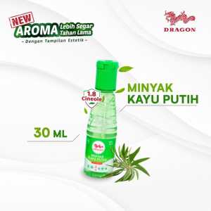 Dragon Aromaterapi Essential Oil Minyak Kayu Putih 1.8 Cineol - Warna Daun Mint Ukuran Perjalanan & Gantung Paket Tunggal