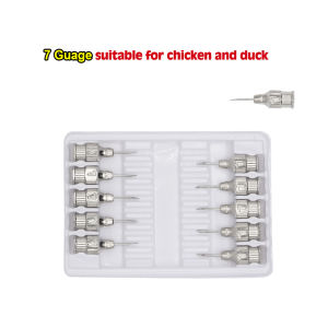 10 Pcs Stainless steel needle for syringe Veterinary vaccine injection needles for pig cow sheep Livestock reusable needles