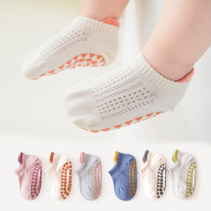 Set 3 Tất Cotton Chống Trơn Trượt Cho Bé Mềm Mịn Thoáng Khí Thiết Kế Ôm Chân Co Giãn Linh Hoạt Hạn Chế Tối Đa Nguy Cơ Trượt Ngã Độ Bền Cao