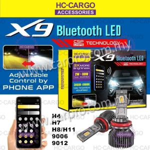 HC-CARGO X9 Phone Bluetooth 80W Adjustable LED Headlight Fog Light Bulbs Upgrade - Enhanced Vehicle Lighting Performance