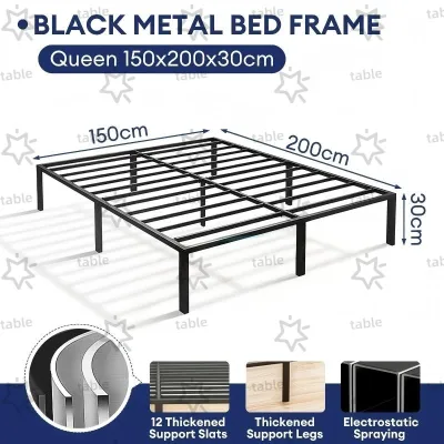 Table Trove.PH Metal Iron Frame Bed Royal Minimalist Iron Bed Frame Premium High Load Bearing Single/Double/Queen Bed Sturdy