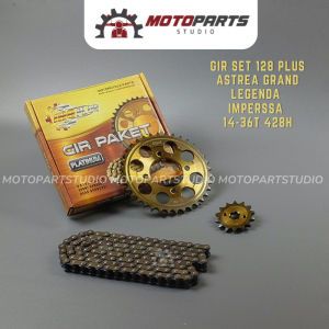 GEAR GIR SET GIR PAKET ASTREA GRAND LEGENDA ASTREA IMPRESA PRIMA SUPRA LAMA SUPRA X 100 14T 36T 428H 128PLUS