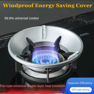 Japanese Energy Saving Gas Stove Cover Windproof Disk Windshield Bracket Universal Round 8 claws only 1pcs