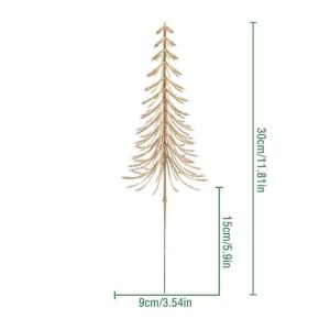 MODERNLUX 10PCS Green White Artificial Pine Branches Snow Flocking Plastic Lifelike Greeney Plant Creative Xmas Tree Fake Cypress Leaves Christmas Gift