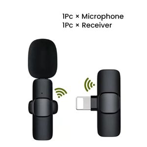 Wireless Lavalier Microphone for Phone Vlogging Cellphone Portable Noise Cancelling Mini Mic 无线领夹麦克风