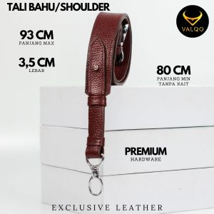 VALQO Tali Bahu Lebar 35 cm Panjang 93 CM Kulit Sapi 2 Lapis Tali Shoulder Tali Tote Bag Tas Bahu Wanita