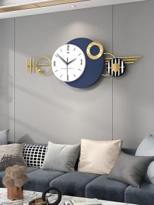 Fashion Creative Wall Clock Simple Living Room Decoration Clock Wall Hanging Home Entry Restaurant Mural High-End Light Luxury Clock GiftFast shipping