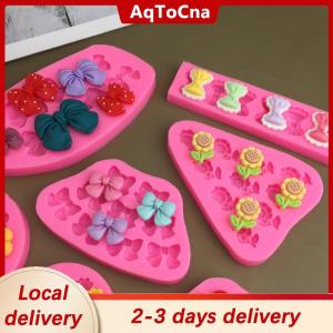[COD] AqToCna Ship within 24 hours Cute Cartoon Flowers Bow Bee Fondant Silicone Molds DIY Cupcake Fondant Cake Decorating Chocolate Candy Baking Mold
