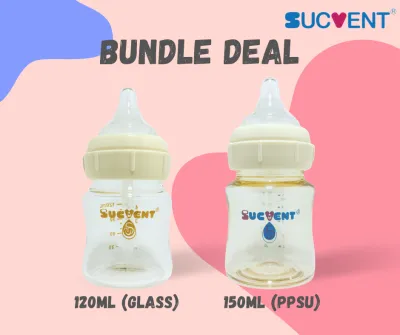BUNDLE DEAL - SucVent 120ml/4oz glass + 150ml/5oz PPSU bottles