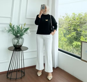 [COD] celana cutbray scuba/ celana cutbray list jahit / celana highwaist scuba//flare cutbray // celana wanita// celana termurah// celana cutbray terlaris 2020