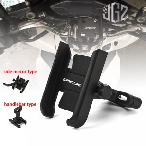 ที่ติดโทรศัพท์มอเตอร์ไซค์ FOR HONDA PCX160 PCX 125 150 PCX 160 PCX150 CNC ที่จับมือถือมอเตอร์ไซค์ ของแต่ง