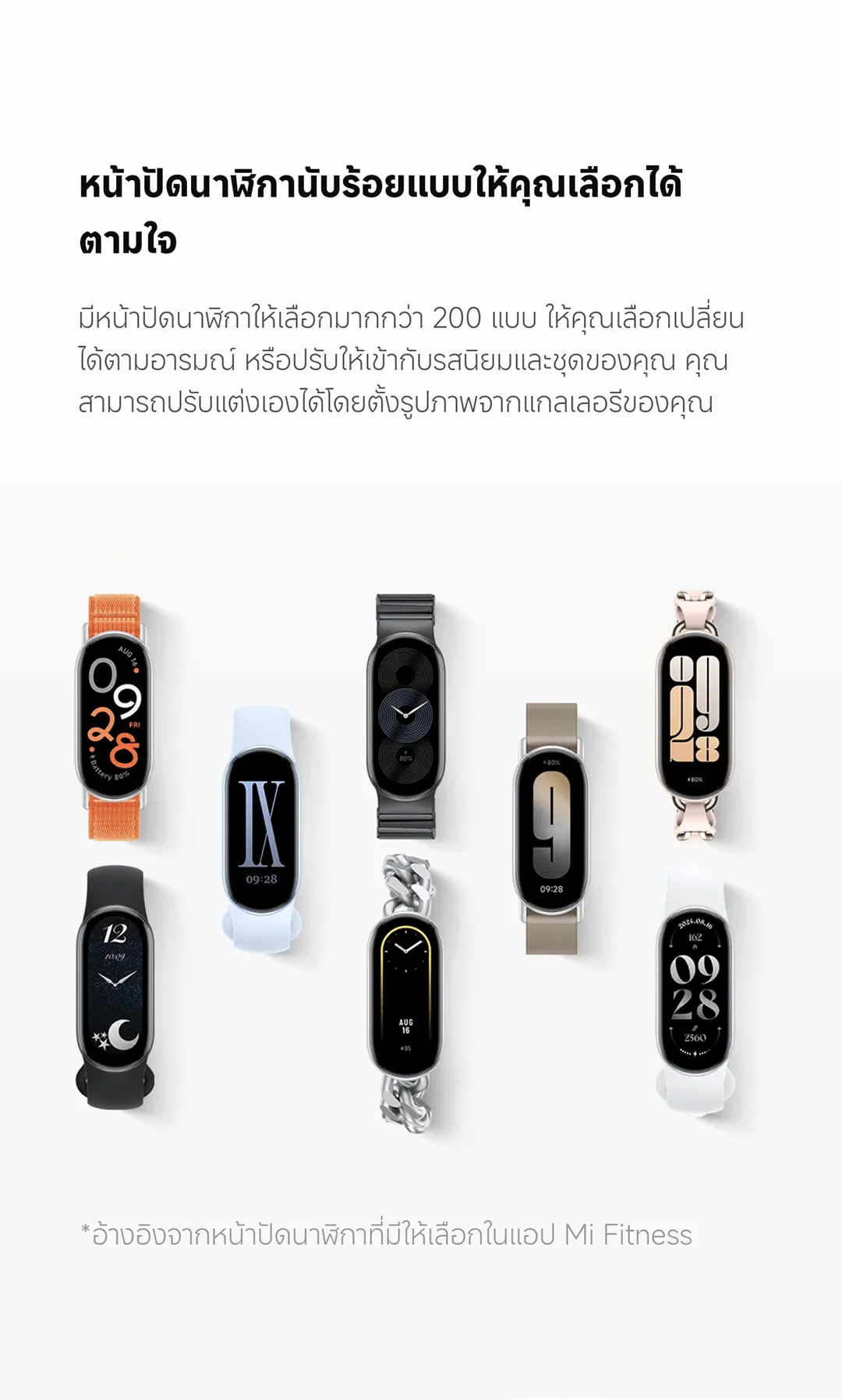 Xiaomi Band 9 Smart นาฬิกาสมาร์ทวอทช์ การวัดออกซิเจนในเลือด หน้าจอ1.62" 60Hz AMOLED การปรับความสว่างได้อัจฉริยะ