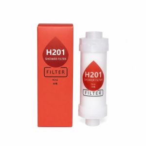 FXUP Cấp độ Spa Bộ lọc vòi sen Vitamin C Áp suất cao Chăm sóc da khi tắm Máy lọc nước tắm Hoa hồng Khử clo/Dâu tây Phụ Kiện Phòng Tắm Sử dụng trong gia đình