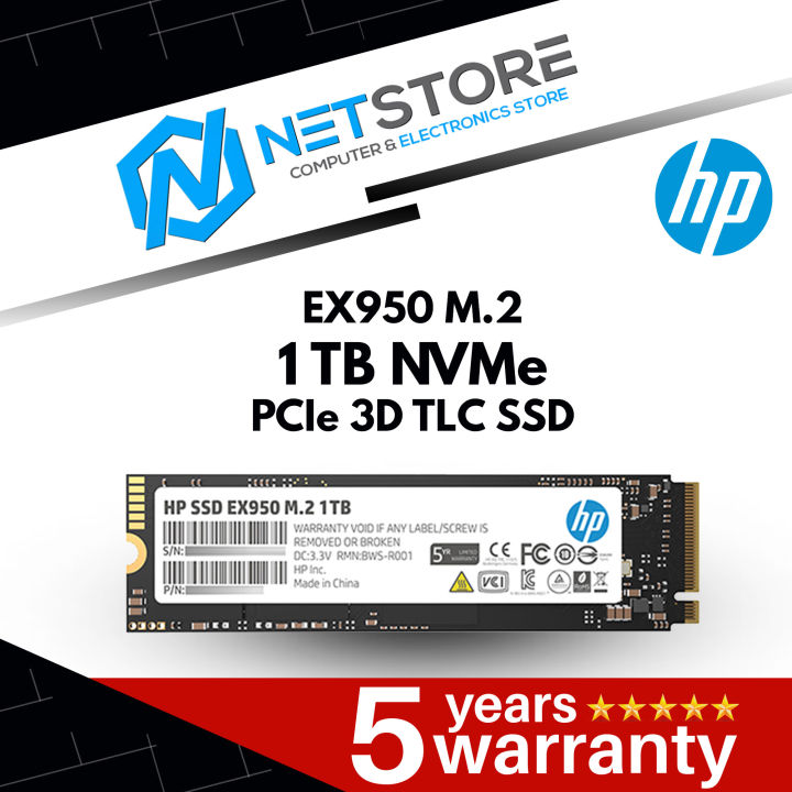 HP EX950 TB PCIe x4 NVMe 3D TLC NAND Internal Solid