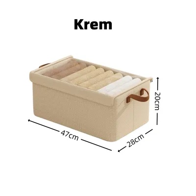 【dengan penutup】tahan debu storage box Lipat kotak penyimpanan baju dengan penutupbox baju box baju kotak penyimpanan Pakaian dalam mainan box penyimpanan serbaguna
