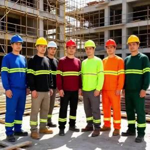 10 Pcs Safety Reflective Stripes Long Sleeve Workwear Shirt for Construction Industrial