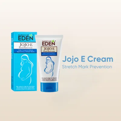 Garden of EDEN Jojo E Stretch Mark Cream 150g Pregnancy & Postpartum Care to Smoothen Skin with Jojoba Oil Vitamin E
