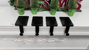 Pack of 4 Christmas Mantel Hanging Hook Elegant Christmas Stocking Hangers for ComfortableHoliday Mantel Display