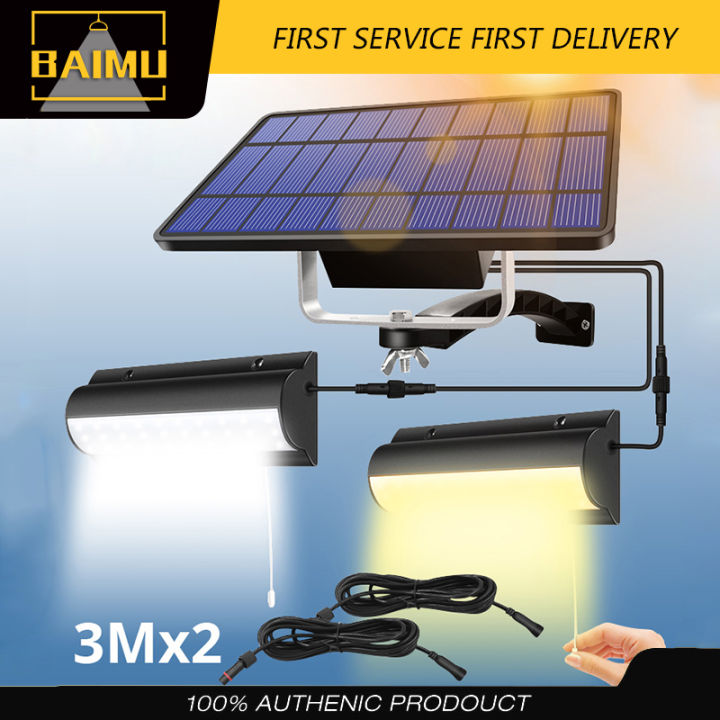 BAIMU Solar LED Outdoor Light Upgraded Solar Pendant Lights Outdoor ...