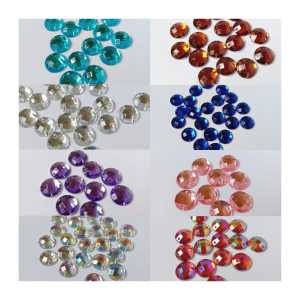 Payet Diamond Jahit Kristal Akrilik Bulat Grade A Premium Uk 10mm Per 1 Lusin