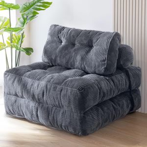 【SG Stock】Foldable Waffle Sofa Bed 2-in-1 Convertible Couch for Small Space