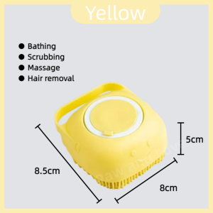 Pet Shower Brush Brush Shampoo Dispenser for Dog Hair Brush for Bath Comb Bathroom Grooming Cats