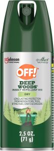 OFF! Deep Woods Insect Repellent Aerosol Dry Non-Greasy Formula Bug Spray with Long Lasting Protection from Mosquitoes and Ticks 2.5 oz (Pack of 12)