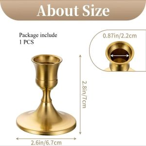 CHUN053634 1/3pcs Metal and Aluminum Tabletop Candle Holders Home and Hotel Decoration Vintage Elegant Candle Stand Modern Candlestick Holder Suitable for Wedding Anniversary