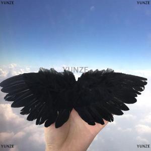 [COD] YUNZE White Black Crafts Children Mini Feather Angel Wings Pet Props Doll Decoration Party Birthday Gift Easter Valentines Day