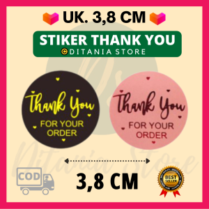 Stiker Label Thank You for Your Order Besar 38CM isi 50-500 PCS