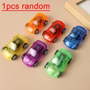 1-5pcs Baby Creative Mini Plastic Car Toy Car Set Cute Children Color Transparent Pull-back Car Model Game Toy Kindergarten Gift