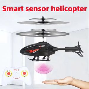 YJFUY Có đèn Đồ chơi trực thăng điều khiển từ xa Bền bỉ Có thể sạc lại Đồ chơi bay cảm biến cử chỉ Mô hình mini Di động Máy bay điều khiển từ xa cảm ứng Trẻ em trẻ nhỏ
