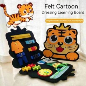 KTPH tiger style felt cartoon learning educational busy board