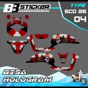 Decal Scoopy BISA HOLOGRAM Full Body Full Block Dekal New Fi 2017 2018 2019 Scd 26