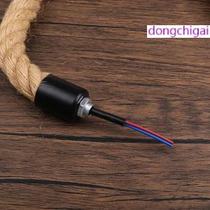 dongchigai โคมไฟระย้าเชือกปอแบบวินเทจสไตล์อเมริกันโคมไฟระย้าตกแต่งอุตสาหกรรมบาร์คาเฟ่โคมไฟแบบเชือกถักด้วยมือโคมไฟระย้า