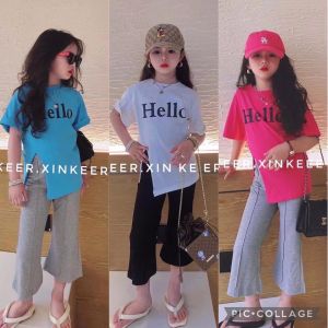 [Hoàn Tiền 6%] Lyvyshop - Bộ quần áo xẻ tà siêu dễ thương cho bé gái 09kg-28kg (giá 01 bộ)