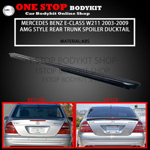 MERCEDES-BENZ E-CLASS W211 AM STYLE 2003-2009 ABS TRUNK SPOILER SKIRT LIP BODYKIT