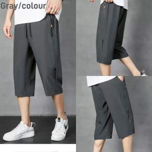 Shorts For Men Summer Original Ice Silk Pants Elastic Drifit Shorts Pambahay For Men Quick Dry Loose-Fit Thin Casual Menpants Plus Size Shorts For Men Zippered Pockets Basketball Running Walking Short For Men Wearing On The Beach