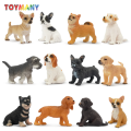 Toymany 12PCS Mini Dog Figurines Toy Set, High-Quality PVC Hand Painted Realistic Plastic Puppy Figures. Ideal for Zoo Collection and Early Learning Educational Toys. 