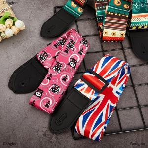 [COD] Donglon สายกีตาร์ Multi-Color เข็มขัดปรับสีสันพิมพ์สายกีตาร์ไนลอน