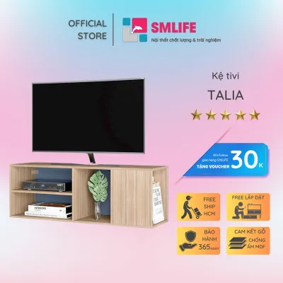Kệ tivi gỗ hiện đại SMLIFE Talia - Vân sồi